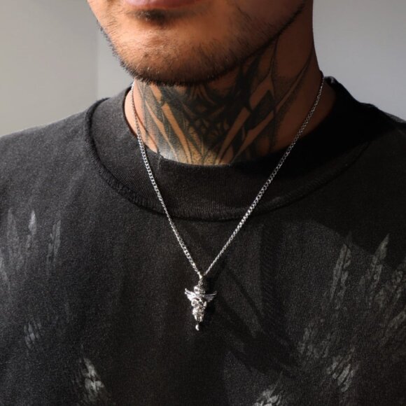 Micro Angel Pendant in Sterling Silver - Picture 4 of 4